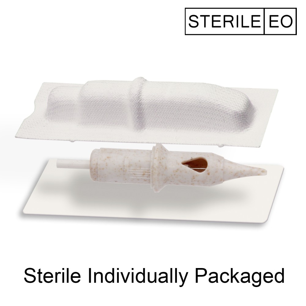 WARRIOR Biodegradable Cartucce Per Tatuaggio (Ø 0.35mm Round Shader)