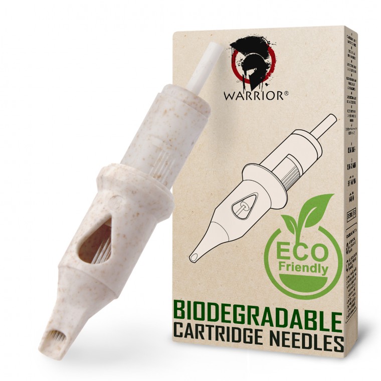 WARRIOR Biodegradable Cartucce Per Tatuaggio (Ø 0.35mm Curva Magnum)