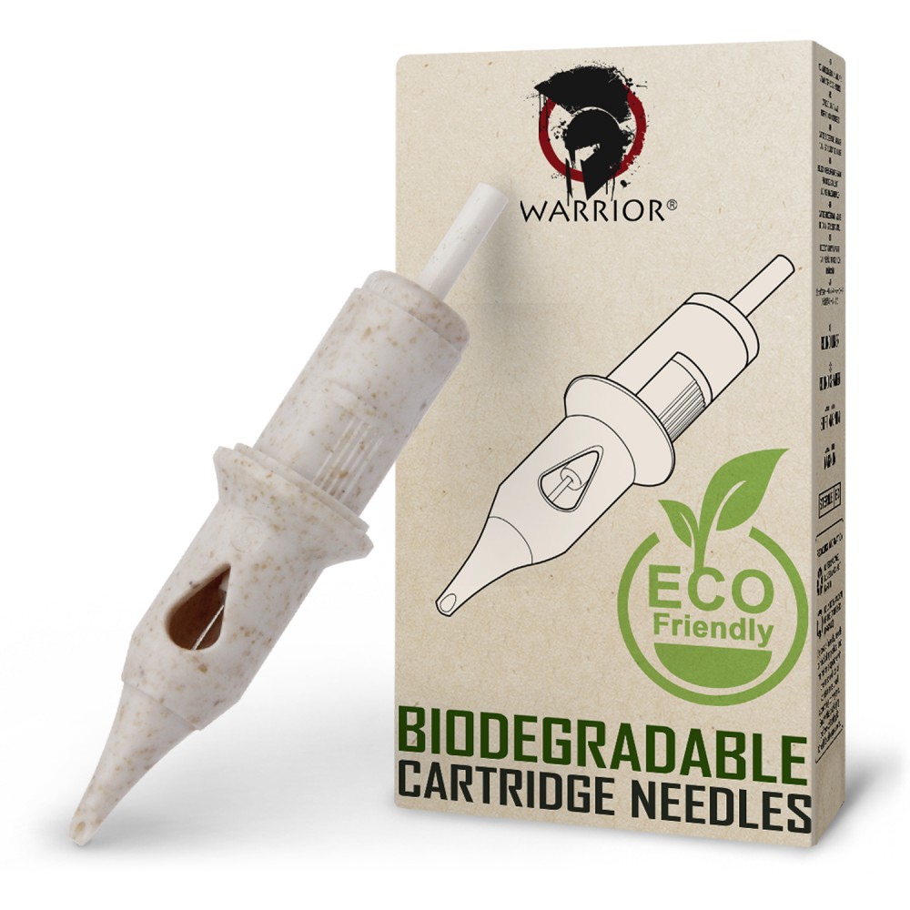 WARRIOR Biodegradable Cartucce Per Tatuaggio (Ø 0.30mm Round Liner)