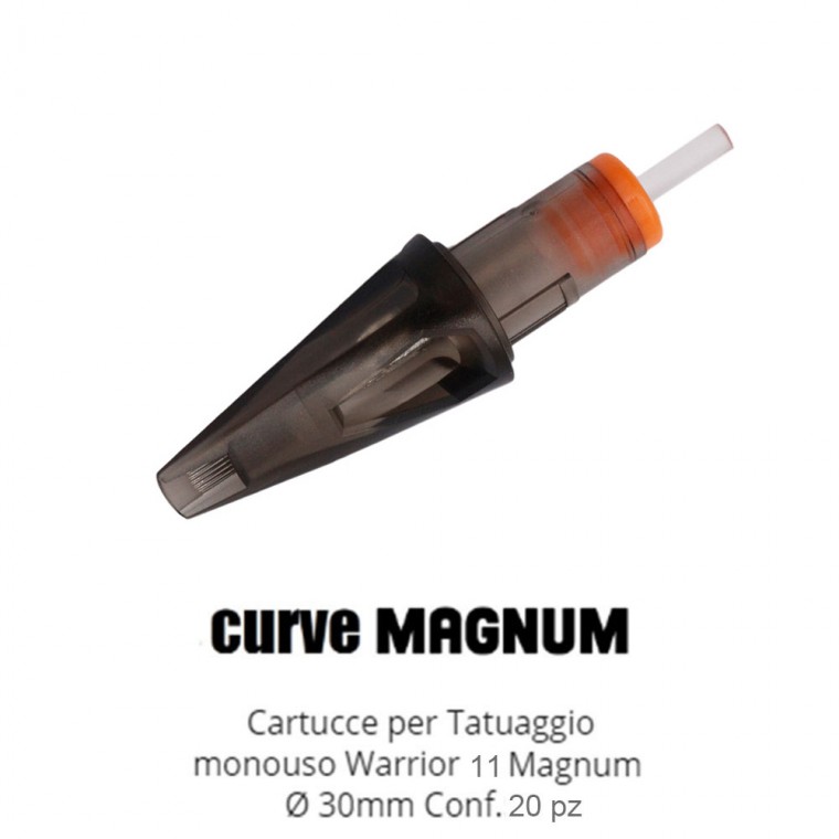 WARRIOR Nuova Cartucce Per Tatuaggio (Ø 0.30mm Curve Magnum)