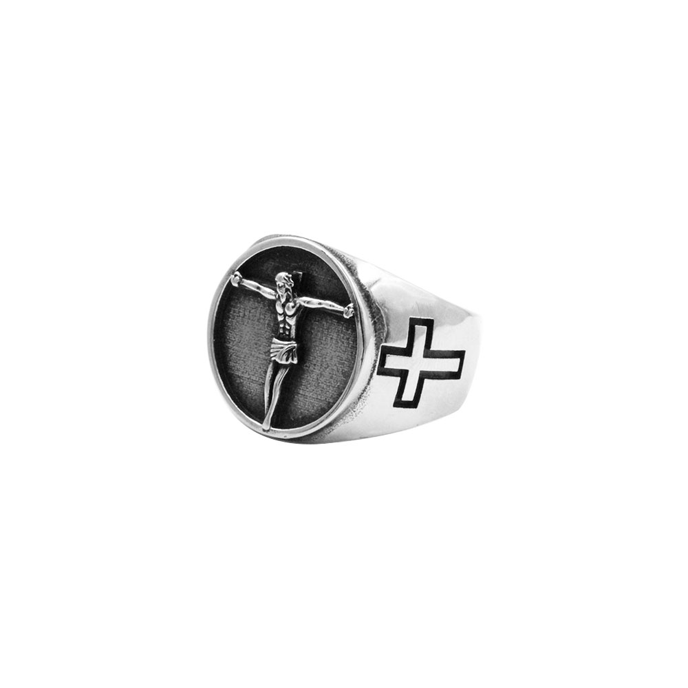 A-361 Anello Gesù con Croce al Lato A-361 Anello Gesù con Croce al Lato