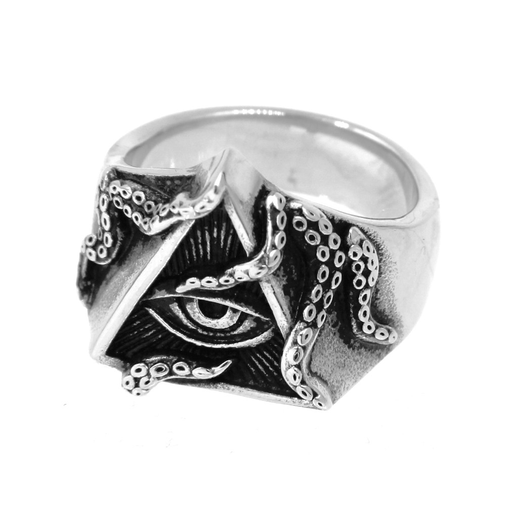 A-535 Ring Eye of Providence and Octopus