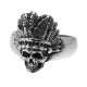 A-552 Ring Skull with Tribal Crown