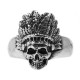 A-552 Ring Skull with Tribal Crown