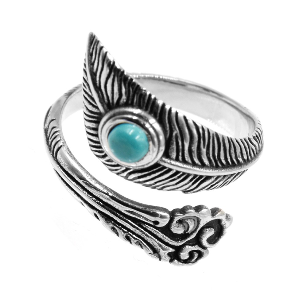A-584 Ring Feather with Stone