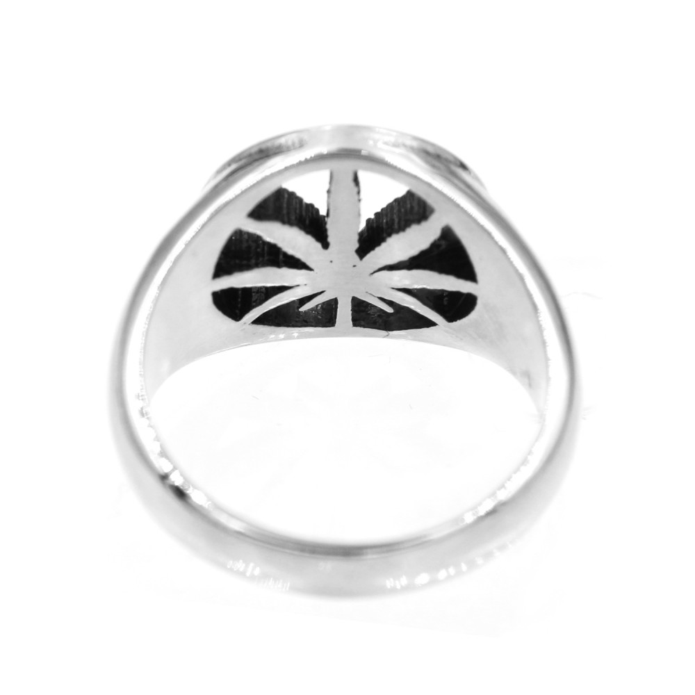 A-616 Ring with Cannabis leaves