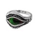 A-619 Ring with Green Eyes