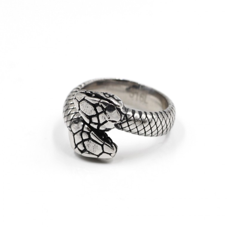 Ring with Two Headed Snake Gothic