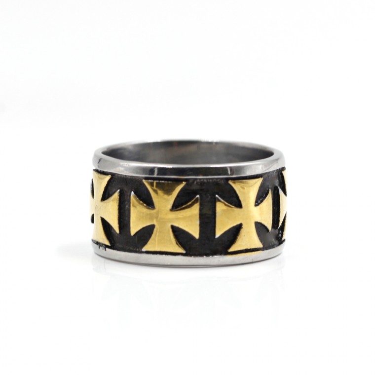 Ring with Yellow Maltese Cross