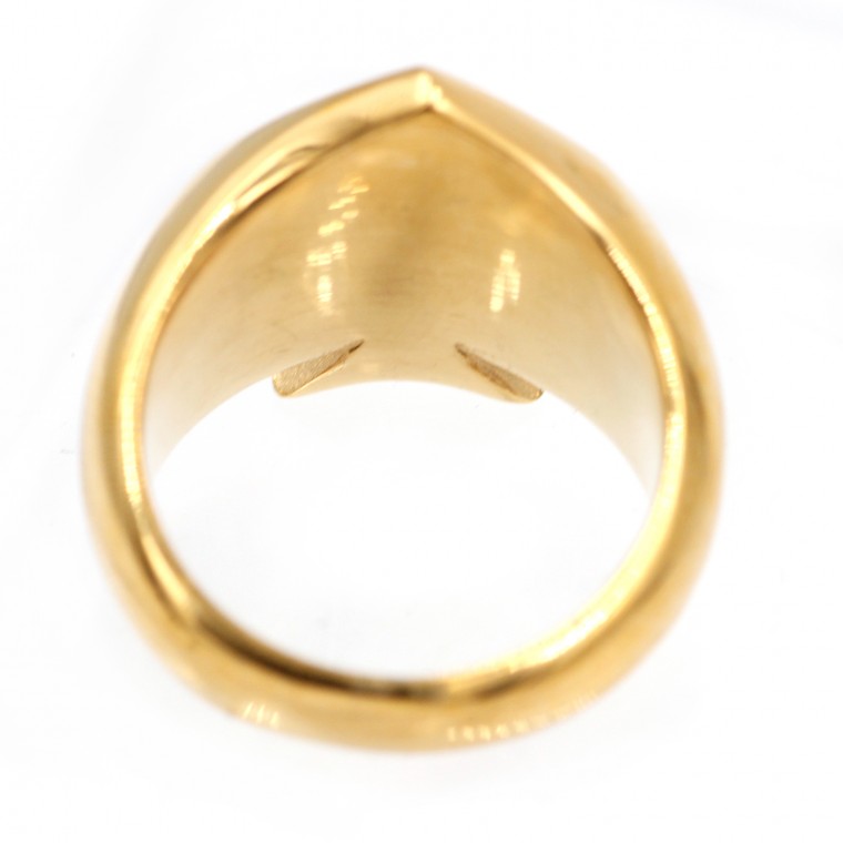 A-485 Gold Ring with Black Ace of Spades