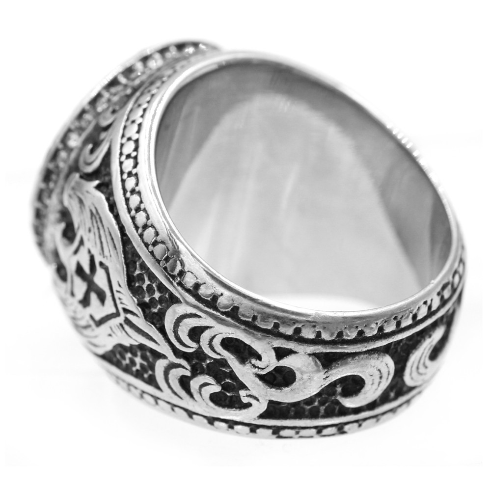A-494 Steel Ring with Skull