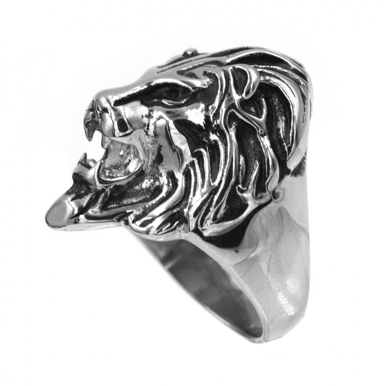 A-495 Steel Ring Lion