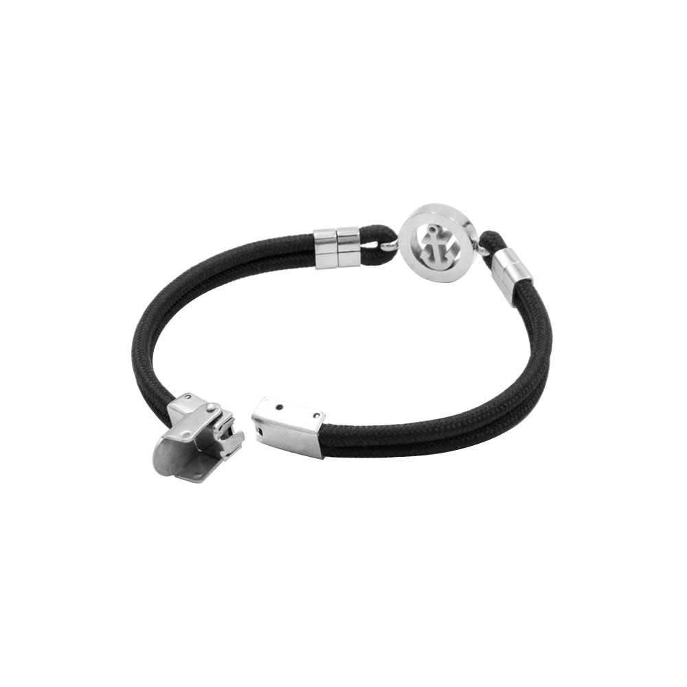 B-149 Man Bracelet in Leather and Steel