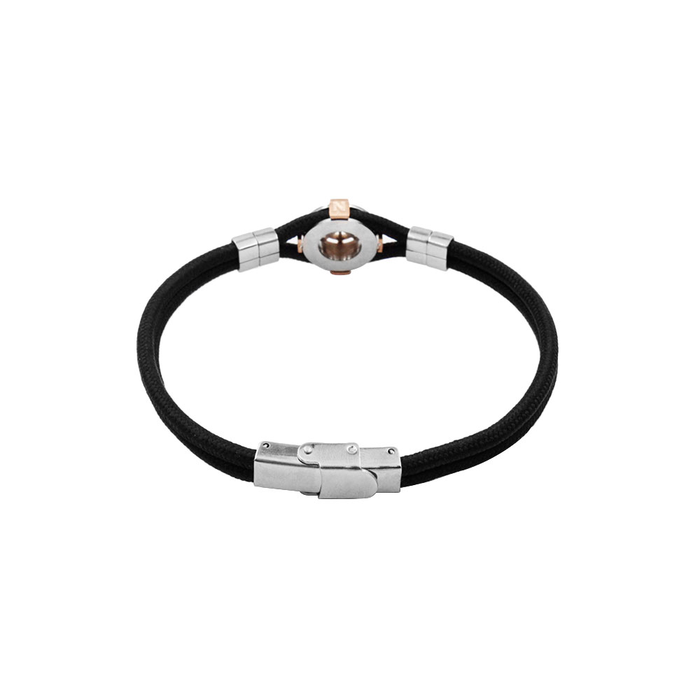 B-153 Man Bracelet  in Leather and Steel