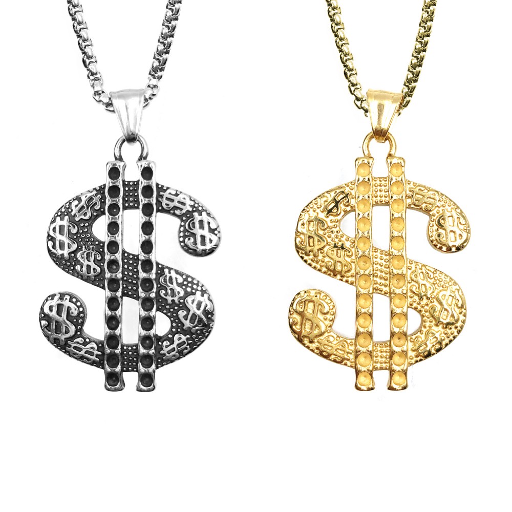 Necklace Hip Hop with dollar pendant