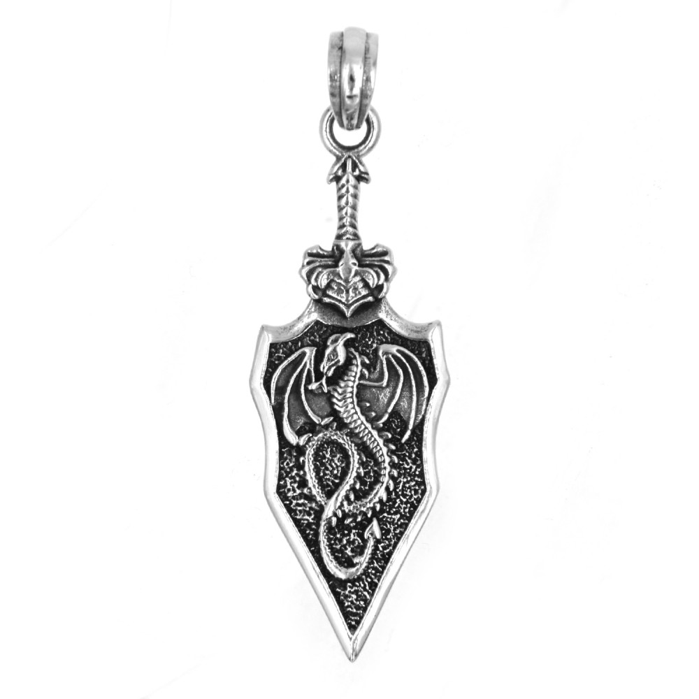 Q-144  Pendant with Sword and Dragon