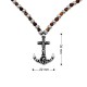 Steel necklace with anchor