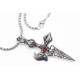 Necklace in the shape of Sword with Red Gem