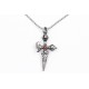 Necklace in the shape of Sword with Red Gem