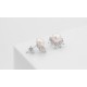 POS-006 Pearl earrings with crystals in 925 Silver