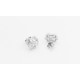 POS-010 Flower Earrings with Crystals in 925 Silver