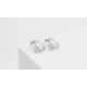 POS-011 Triangle Earrings with Pearl in 925 Silver